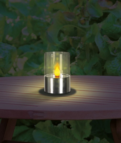 GLOBO Solarleuchte Garten Tischlampe Kerze Solarlampe Außen Leuchte Solar 33539