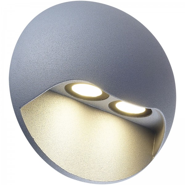 Außenwandleuchte LED Wandleuchte Außen Wandlampe Wandstrahler silber 1148859