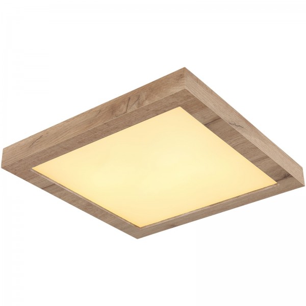 Deckenleuchte Wohnzimmer Eckig LED Deckenlampe Flur Holz Optik 415950-16