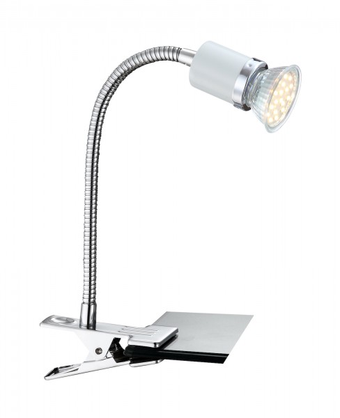 GLOBO LED Tischlampe Tischleuchte Schreibtischlampe Klemmleuchte silber 57996-1K