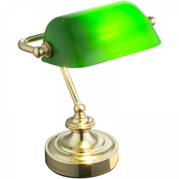 Tischlampe Tischleuchte Schreibtischlampe retro Banker Lampe grün 24917
