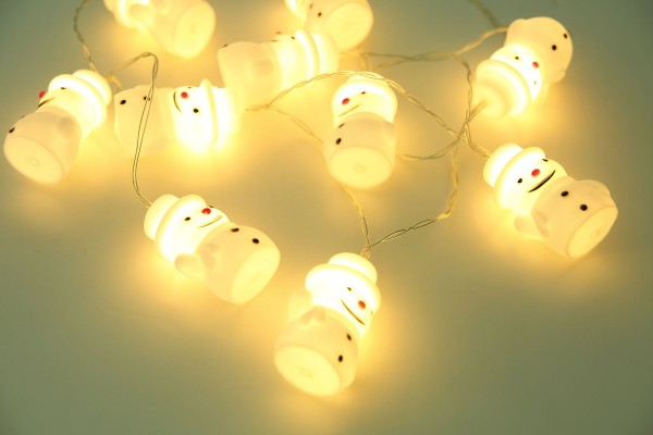 Lichterkette Indoor LED Schalter Weihnachten Schneemann Deko 29908-10