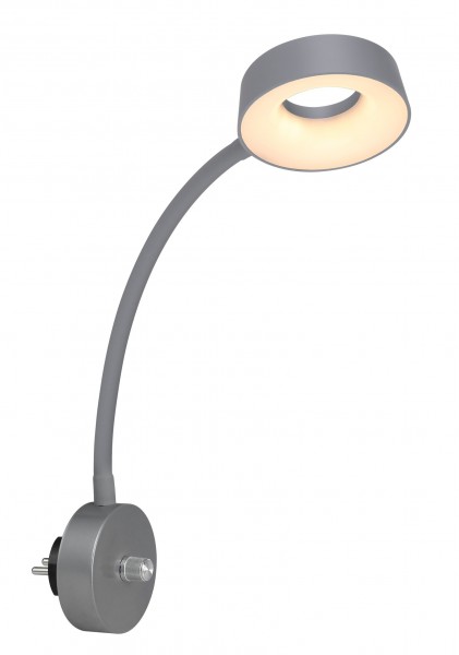 Wandleuchte LED Wandlampe Dimmer Schalter Leselampe Dimmbar Grau 58397S