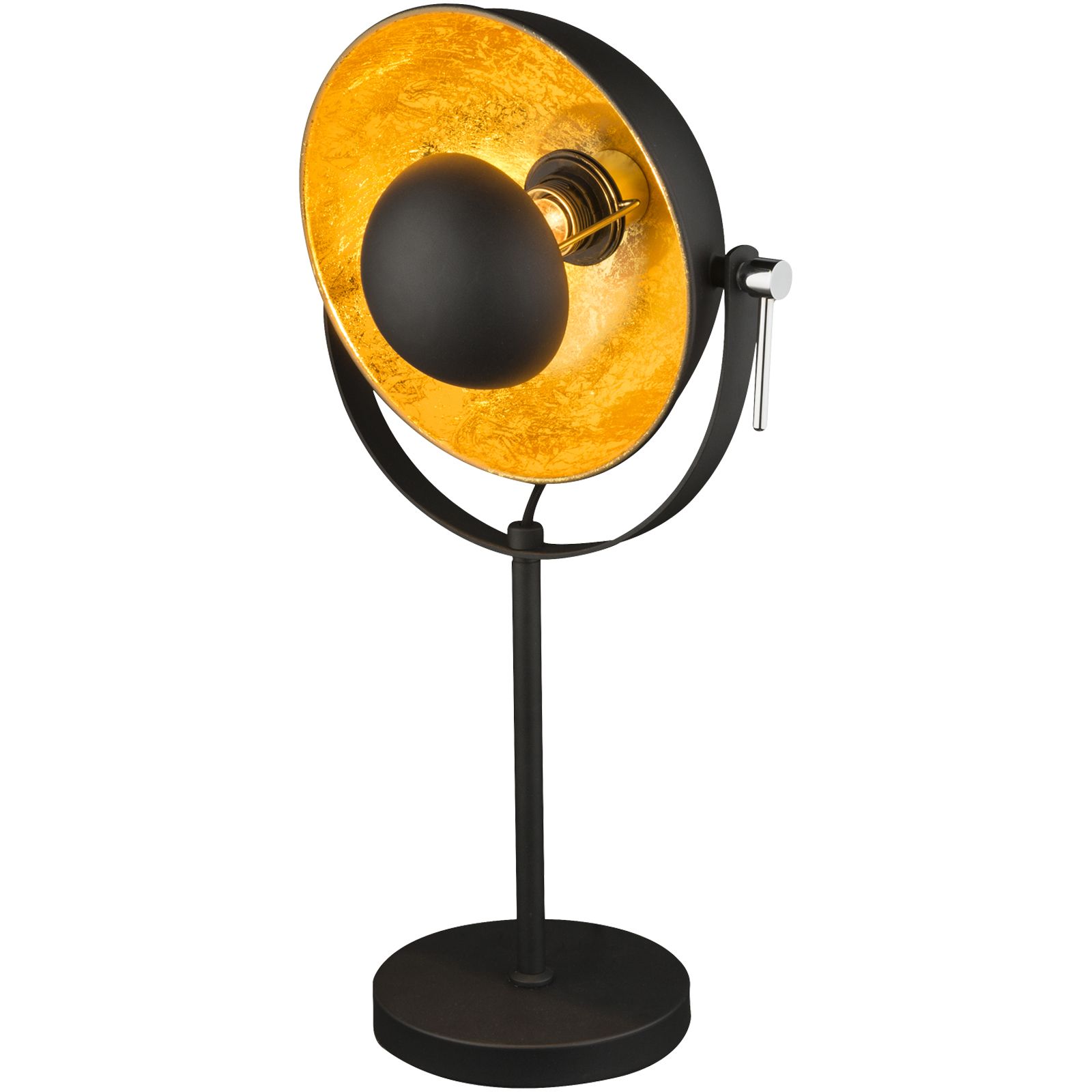 GLOBO E27 Tischlampe Wohnzimmer Tischleuchte Metall schwarz gold Retro  58286T | Tischleuchten | Innenleuchten | Lampen & Leuchten