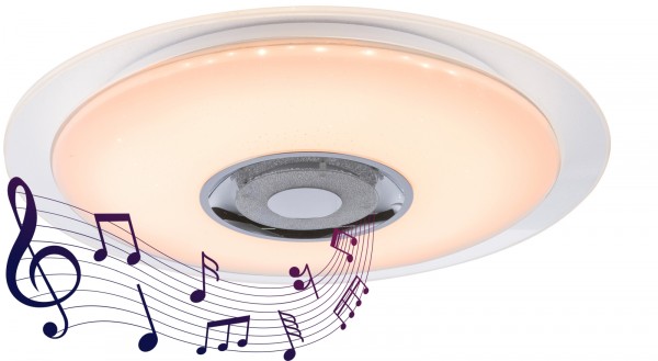GLOBO Deckenleuchte LED Wohnzimmer Deckenlampe Bluetooth Lautsprecher 41341-24