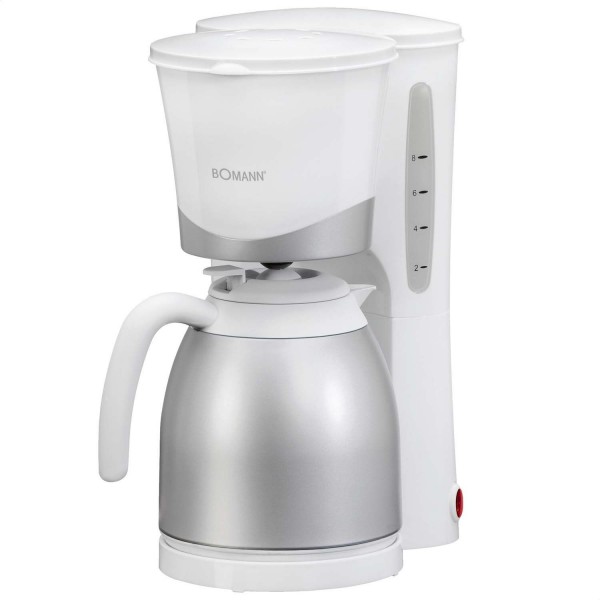 BOMANN Kaffeemaschine Kaffeeautomat Thermokanne 870 Watt KA 168 weiss